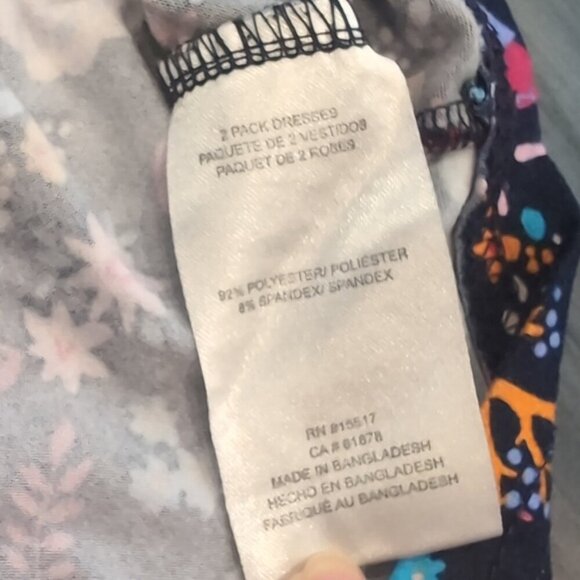 3/$20 Picapino Printed Midi Dress Short Sleeve Flared Girls Size 6 Pink Blue - Picture 9 of 11